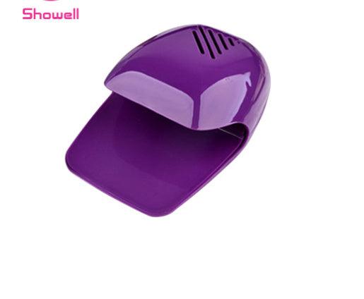 Mini nail dryer for drying nail polish, available in white, black, pink, and purple colors. Suitable for any skin type.