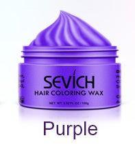 Disposable hair cream wax in gray and white colors applied on hair.