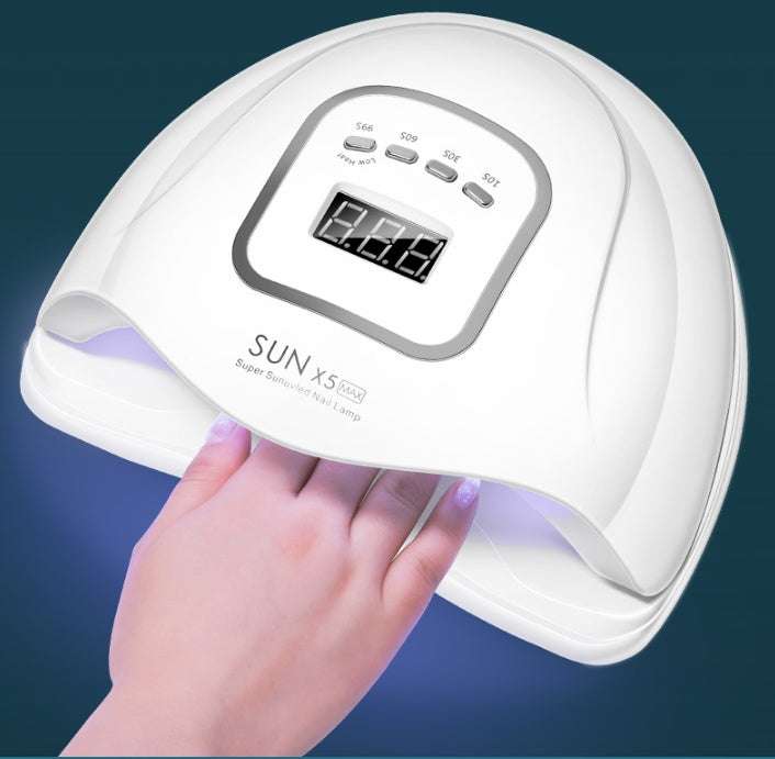 quick-drying nail polish 120W UV LED nail polish dryer for quick-drying, featuring ABS plastic and multiple timing settings.