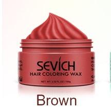 Disposable hair cream wax in gray and white colors applied on hair.
