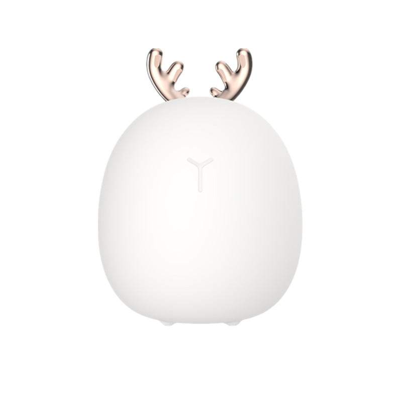 Cartoon Deer Night Light USB Charge Rabbit with LED touch lamp and silicone shade.