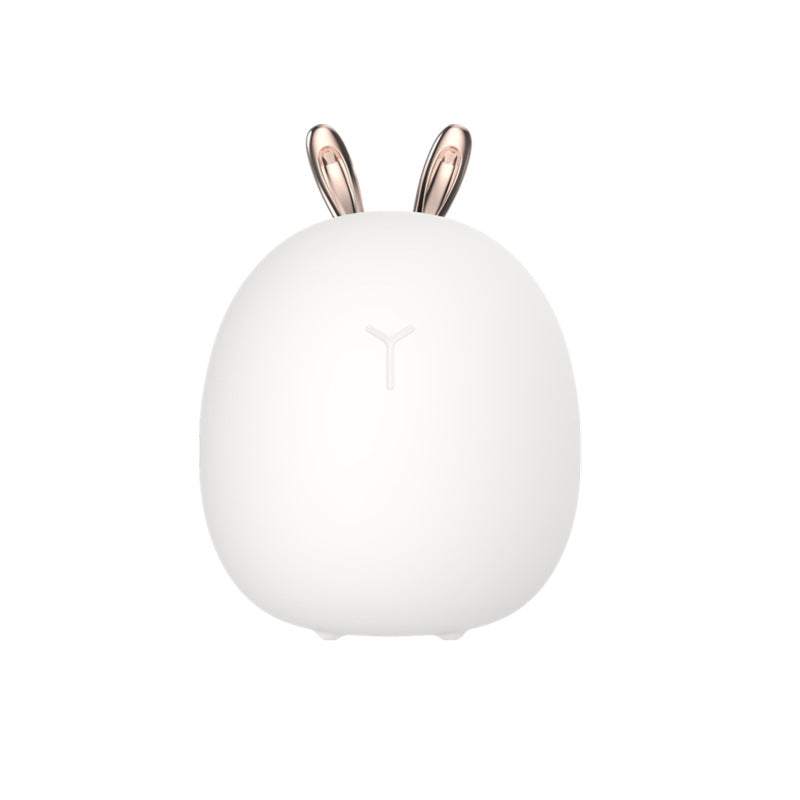 Cartoon Deer Night Light USB Charge Rabbit with LED touch lamp and silicone shade.