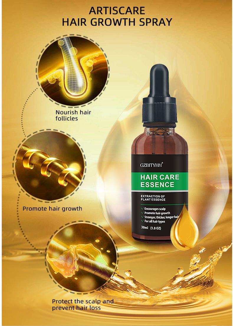 Hair Growth Oil for scalp care to prevent hair loss, 30ml bottle with packaging.