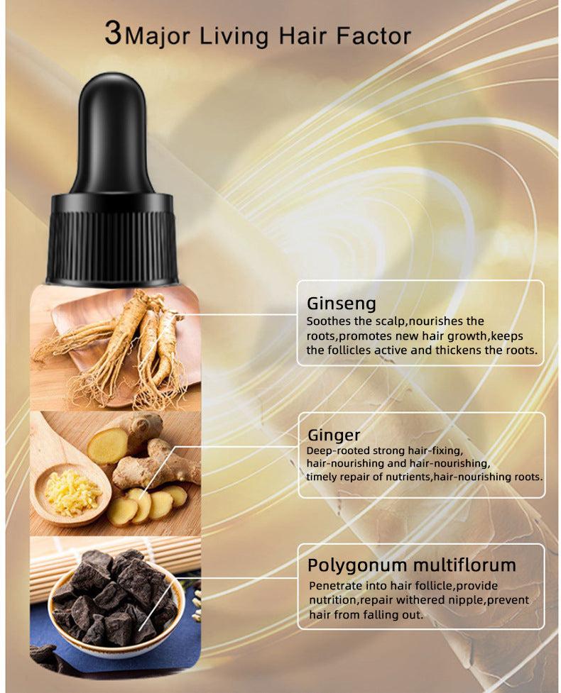 Hair Growth Oil for scalp care to prevent hair loss, 30ml bottle with packaging.