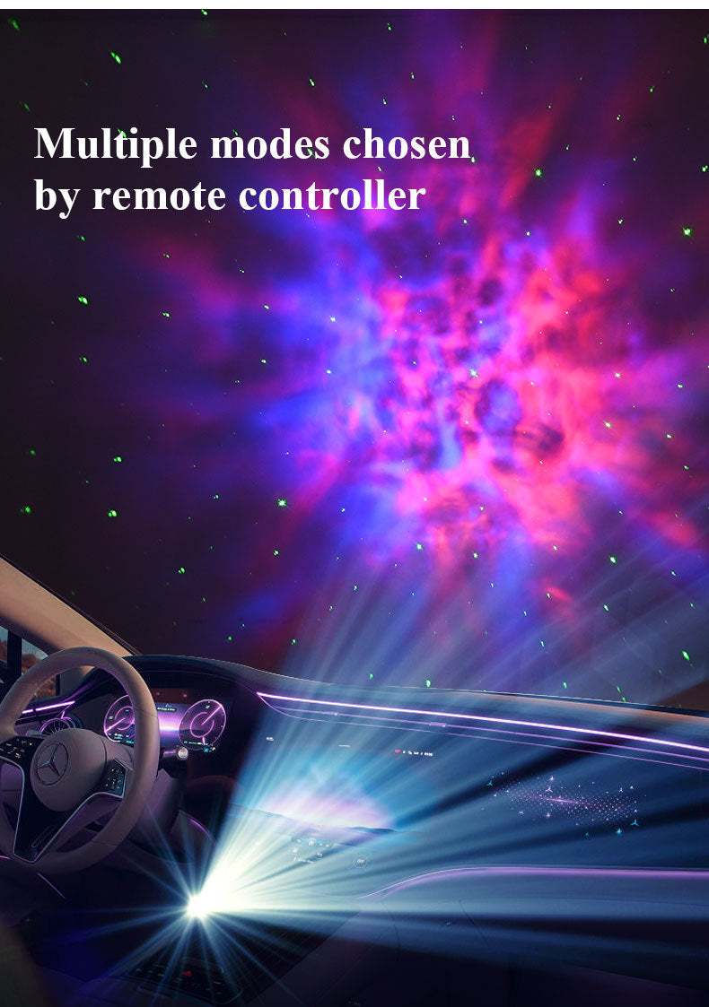 Astronaut-shaped galaxy star projector with various nebula effects.