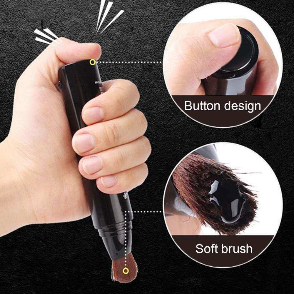 Temporary hair color brush and comb applying white wax for one-time grey hair dye.