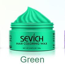 Disposable hair cream wax in gray and white colors applied on hair.