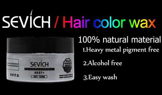 Disposable hair cream wax in gray and white colors applied on hair.