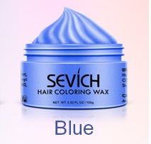 Disposable hair cream wax in gray and white colors applied on hair.