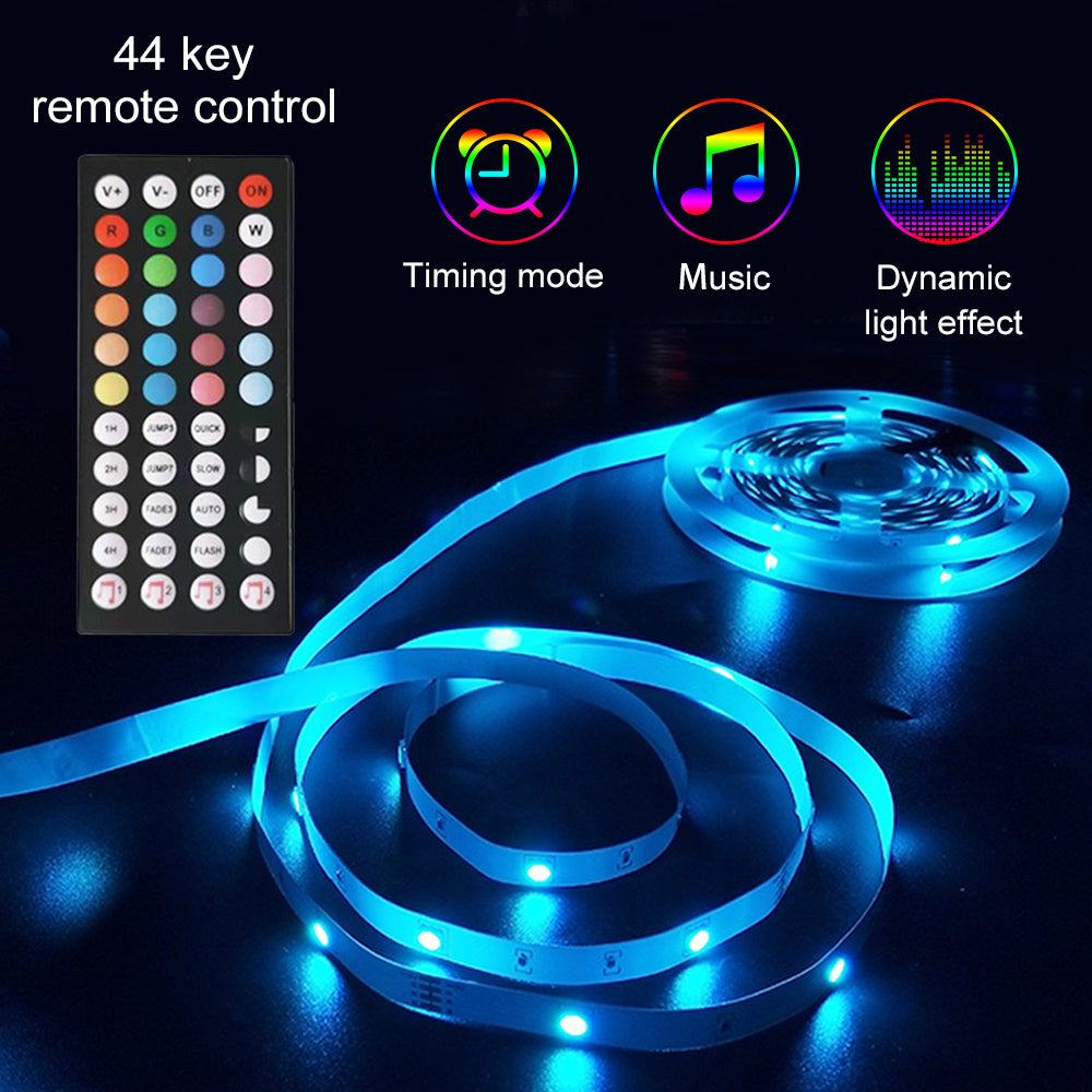 LED Strip Lights 20m RGB Flexible Tape with Remote Controller and Power Supply for Home Decor.