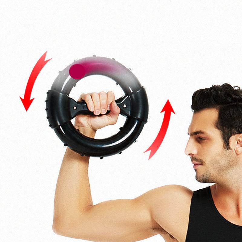 man using ring muscle gym fitness equipment for home exercise training
