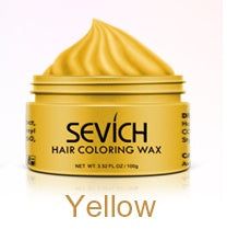 Disposable hair cream wax in gray and white colors applied on hair.