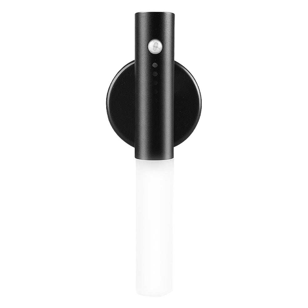 Auto LED USB magnetic wood wireless night light with PIR motion sensor for corridors, showing magnetic installation and soft illumination.