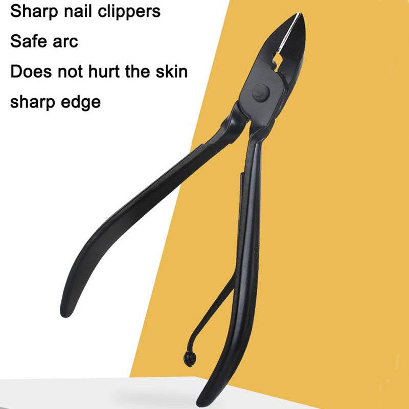 Professional nail clippers set with high-quality stainless steel tools in a rose gold leather case.