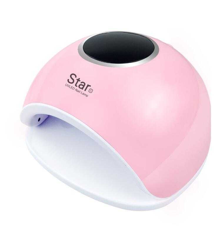 iphone 12 Pink UV LED nail lamp with digital display.
