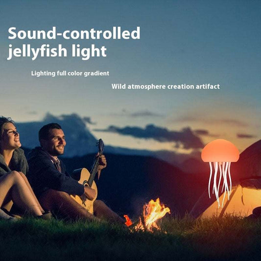 Jellyfish Mood Lamp with LED lights, enhancing ambiance and relaxation.