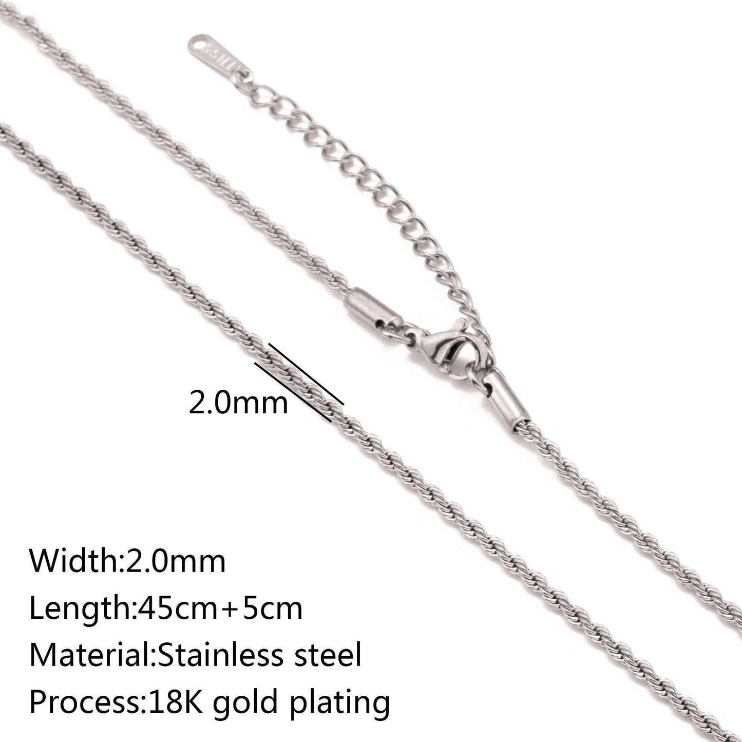 Stainless steel lip chain and accessories with vacuum vapor plating, showcasing 18K gold color protection.