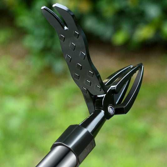 packing list Standing weeding uproot tool removing weeds with black alloy and stainless steel design.