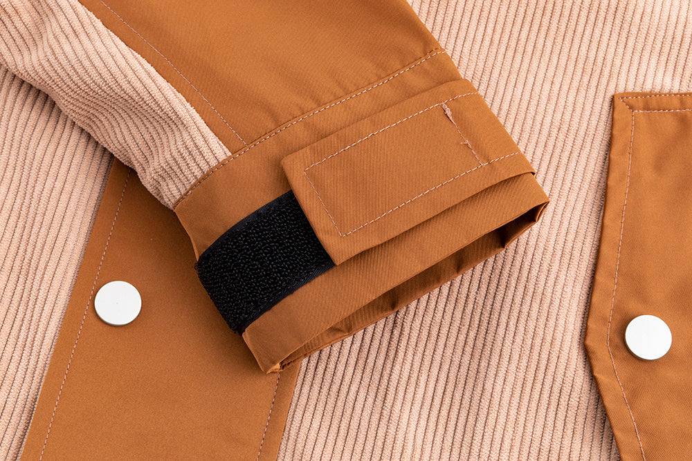 Men's outdoor rainproof and windproof assault suit in brown and beige.