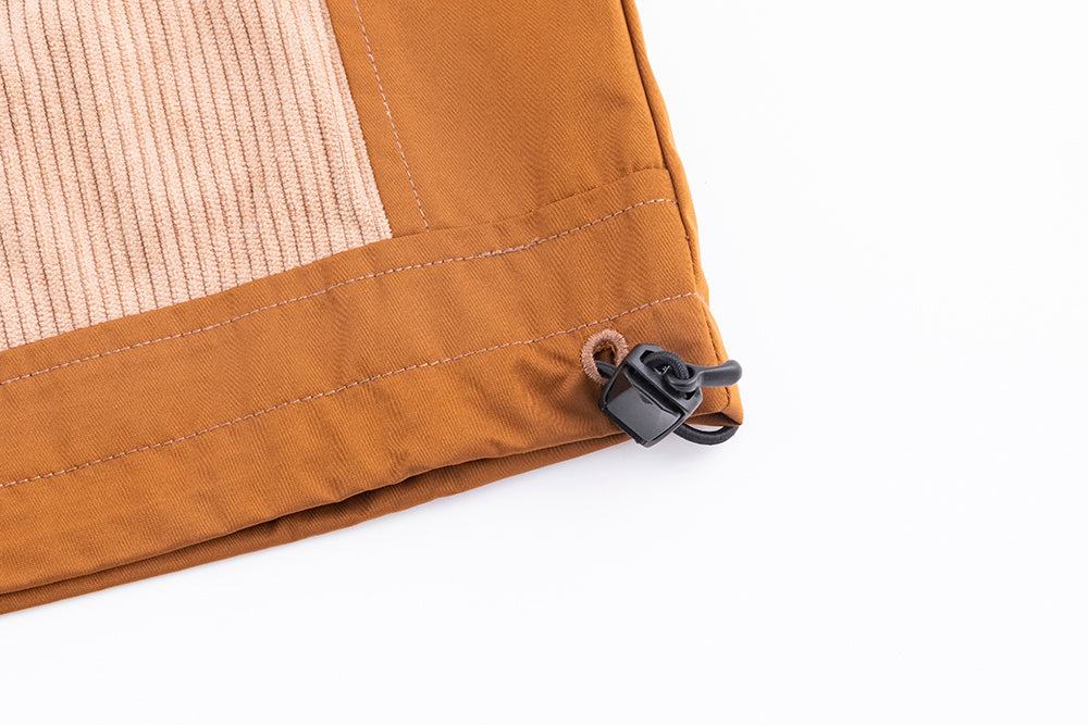 Men's outdoor rainproof and windproof assault suit in brown and beige.