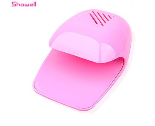 Mini nail dryer for drying nail polish, available in white, black, pink, and purple colors. Suitable for any skin type.