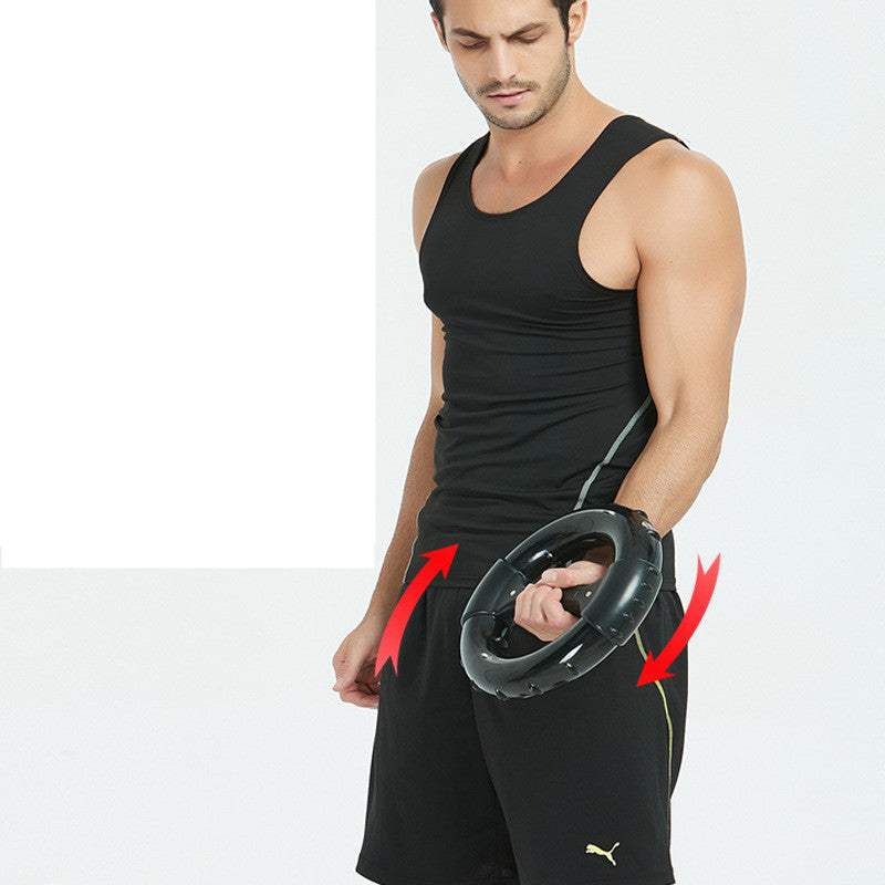 man using ring muscle gym fitness equipment for home exercise training