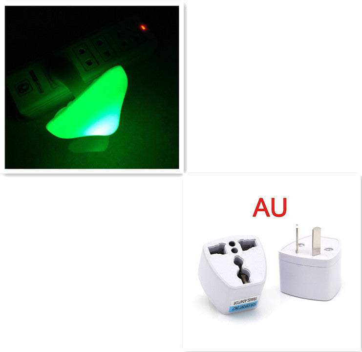 LED Night Light Mushroom Wall Socket Lamp with light-control sensor, EU US Plug, warm white glow for bedroom decoration.