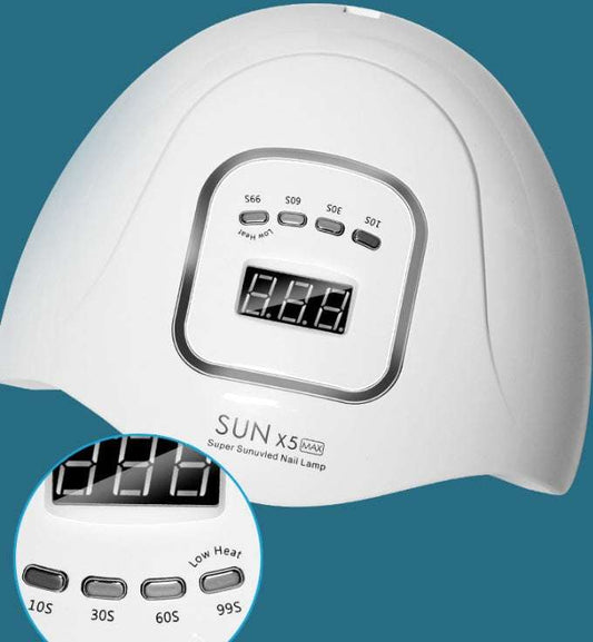 quick-drying nail polish 120W UV LED nail polish dryer for quick-drying, featuring ABS plastic and multiple timing settings.