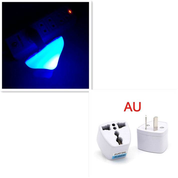 LED Night Light Mushroom Wall Socket Lamp with light-control sensor, EU US Plug, warm white glow for bedroom decoration.