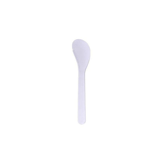 1 Pcs Wax Colorful wax bean spoons in pink, blue, and white.