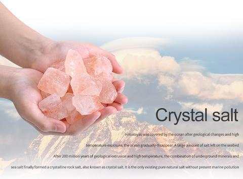 USB Crystal Light Himalayan Salt LED Lamp with color-changing feature, purifies air and acts as a natural ion generator.