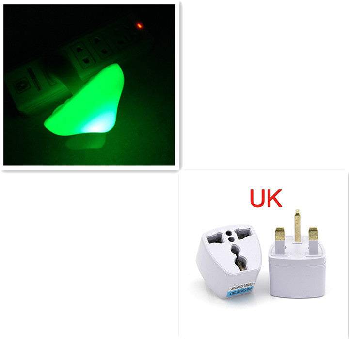 LED Night Light Mushroom Wall Socket Lamp with light-control sensor, EU US Plug, warm white glow for bedroom decoration.