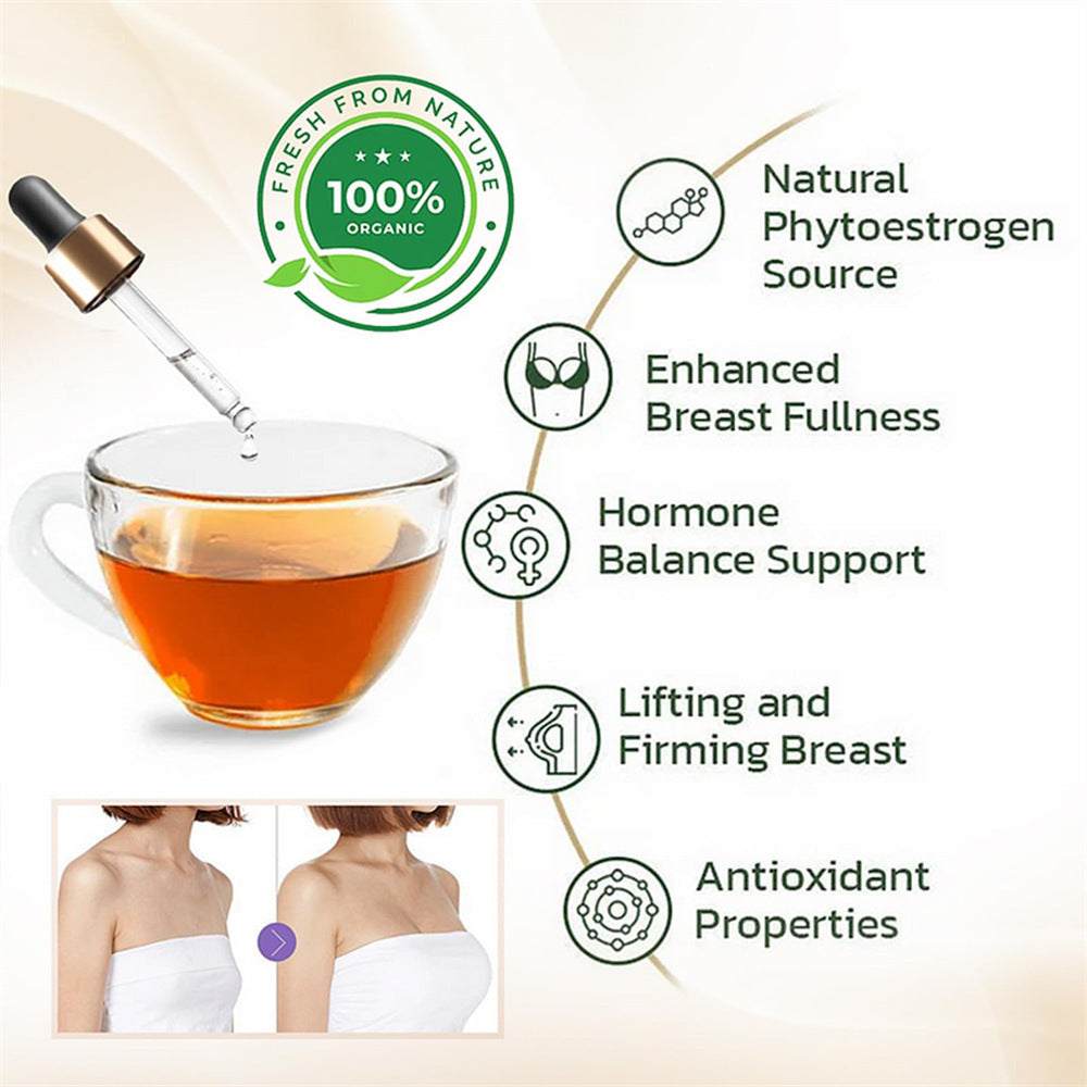 Natural papaya supplement benefits diagram with dropper and cup.