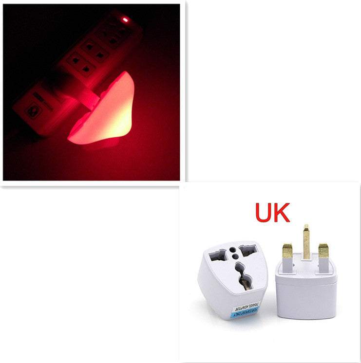 LED Night Light Mushroom Wall Socket Lamp with light-control sensor, EU US Plug, warm white glow for bedroom decoration.