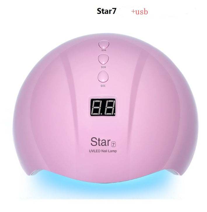 iphone 12 Pink UV LED nail lamp with digital display.