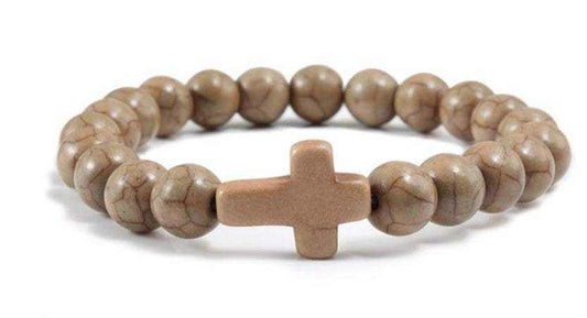 Blue Turquoise Cross Bracelet with National Style Design