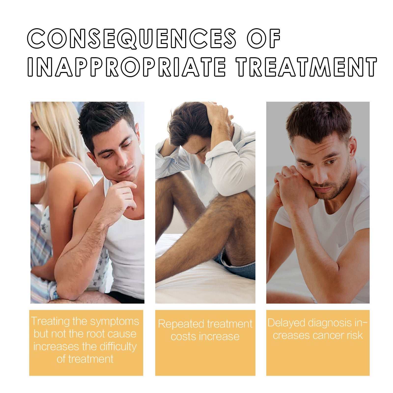 Prostate herbal capsules for male front discomfort relief and body care.