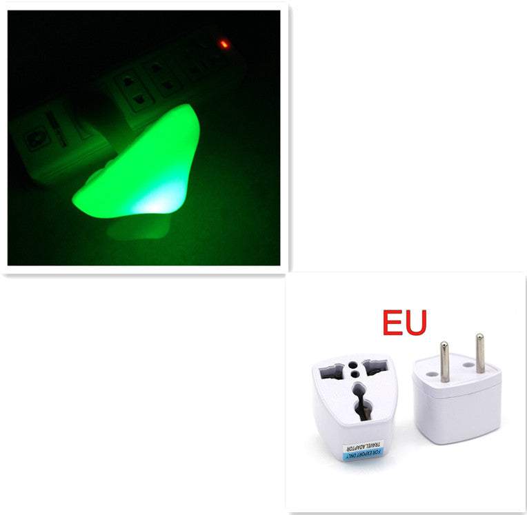 LED Night Light Mushroom Wall Socket Lamp with light-control sensor, EU US Plug, warm white glow for bedroom decoration.