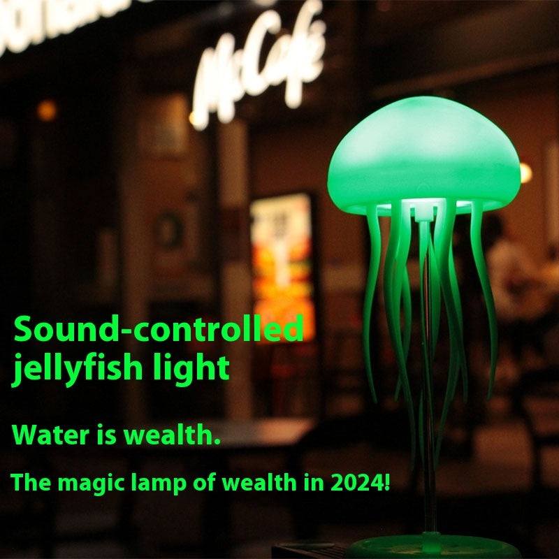 Jellyfish Mood Lamp with LED lights, enhancing ambiance and relaxation.