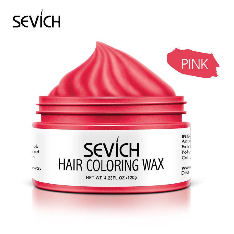 Disposable hair cream wax in gray and white colors applied on hair.